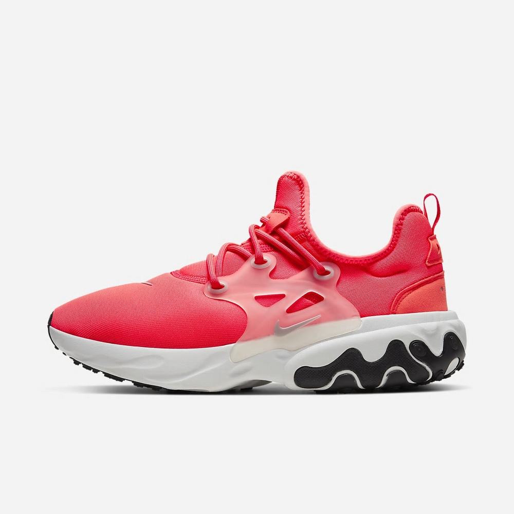 Sneakers Nike React Presto Rouge 0512-974 Laser Crimson/Off White/Black/Metallic Silver Homme | VGE-20823193